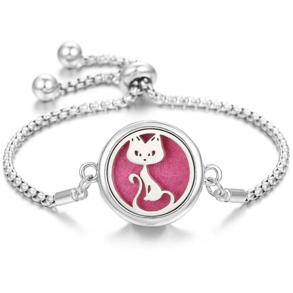 Nuevo brazalete de pulsera de aromaterapia con corazón de amor