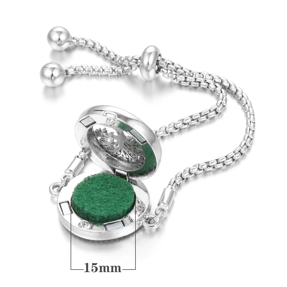 Nuevo brazalete de pulsera de aromaterapia con corazón de amor