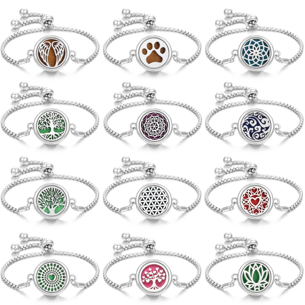 Nuevo brazalete de pulsera de aromaterapia con corazón de amor